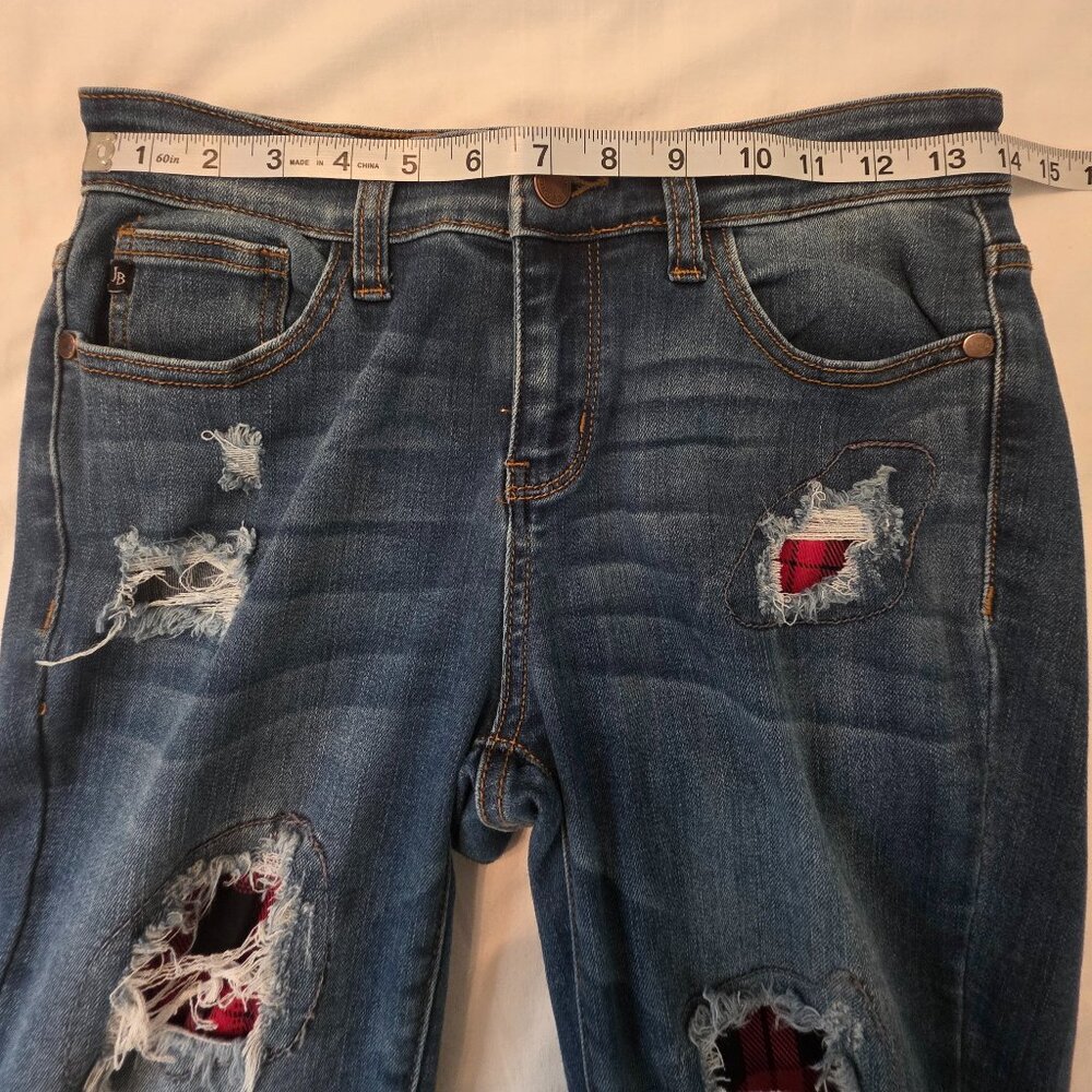 Judy Blue Skinny Fit Distressed Denim Women's Jeans, Size 5/27 - Picture 4 of 9